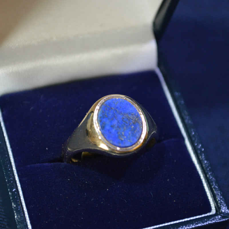 Blue signet ring