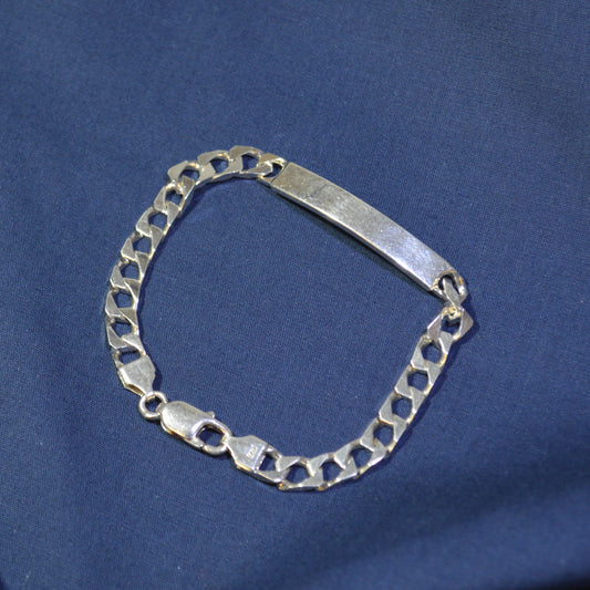 Silver ID bracelet