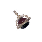 Vintage three stoned 9ct yellow gold Fob