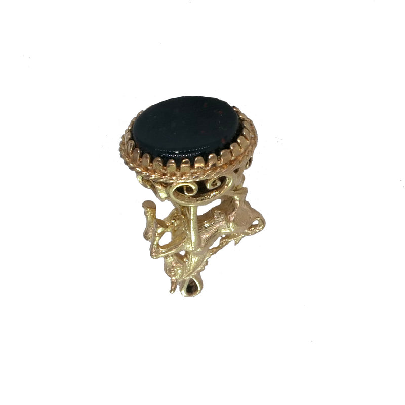 Vintage 9ct yellow horse fob