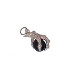 Vintage Eagle claw holding onyx ball Yellow 9ct gold