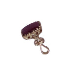 Vintage 9ct yellow gold carnelian fob