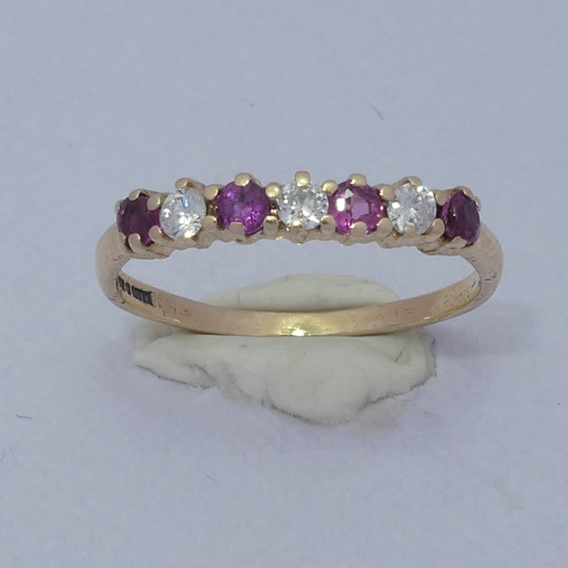 9ct Gold Ruby Diamond Ring