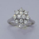 18ct White Gold Diamond Cluster Ring