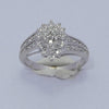 Vintage 10ct White Gold Diamond Cluster Ring