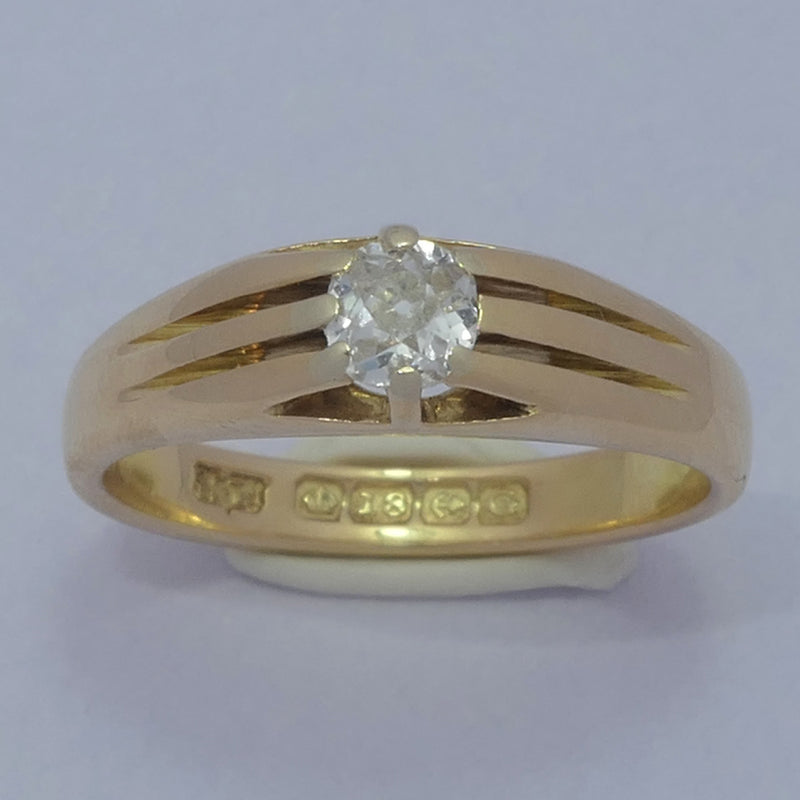 One Stone 22k Yellow Gold Ring 3.43gm | SEHGAL GOLD ORNAMENTS PVT. LTD.