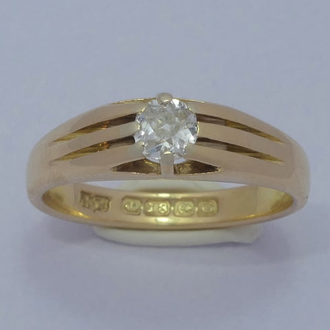 Single stone ring hot sale for gents