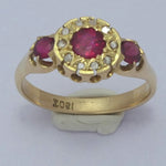 Vintage 18ct Ruby & Diamond ring