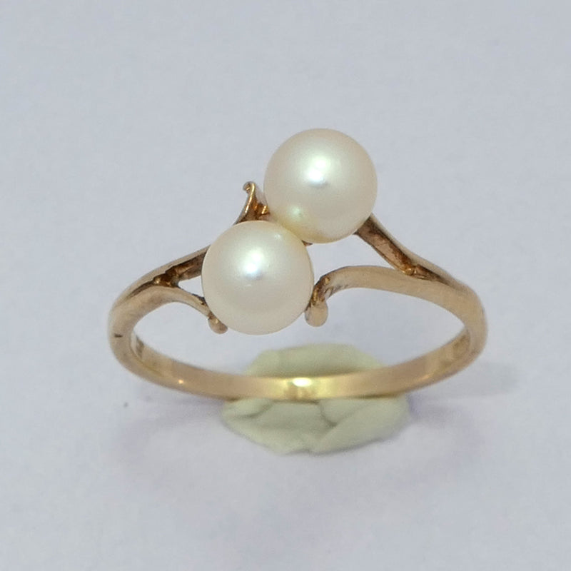 Vintage 9ct pearl ring
