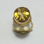 Vintage 9ct yellow gold Citrine ring