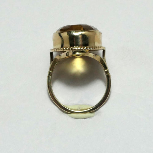 Vintage 9ct yellow gold Citrine ring