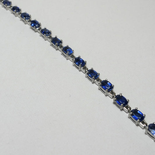 Silver Sapphire style Ladies Bracelet