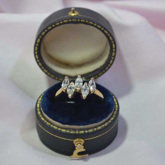 9ct Marquise Cubic Zirconia Ring