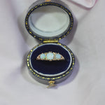 9ct vintage 3 stone opal ring