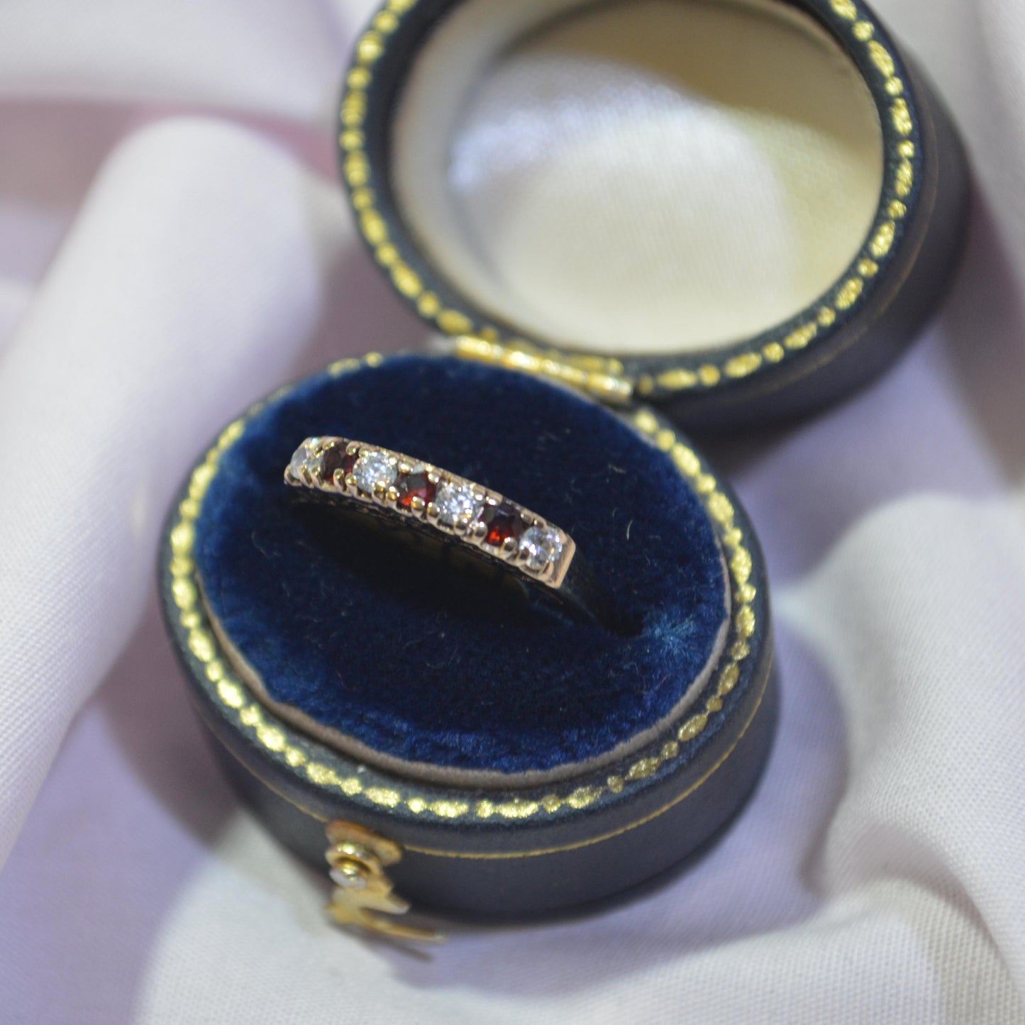 9ct white & Orange Cubic Zirconian ring