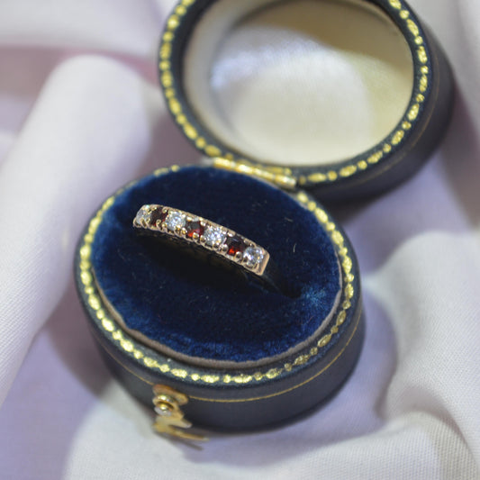 9ct white & Orange Cubic Zirconian ring
