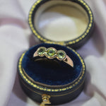 9ct 3 Stoned Peridot ring