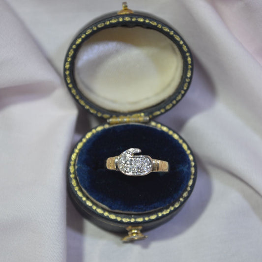 14ct Kids Cubic Zirconia Boxing glove ring