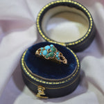 9ct Vintage turquoise cluster Ring