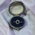 9ct Sapphire with cubic zirconia ring