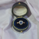 9ct Heart Shaped Blue sapphire with Diamonds