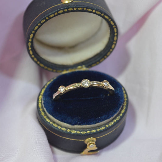 14ct 3 stoned Diamond Band
