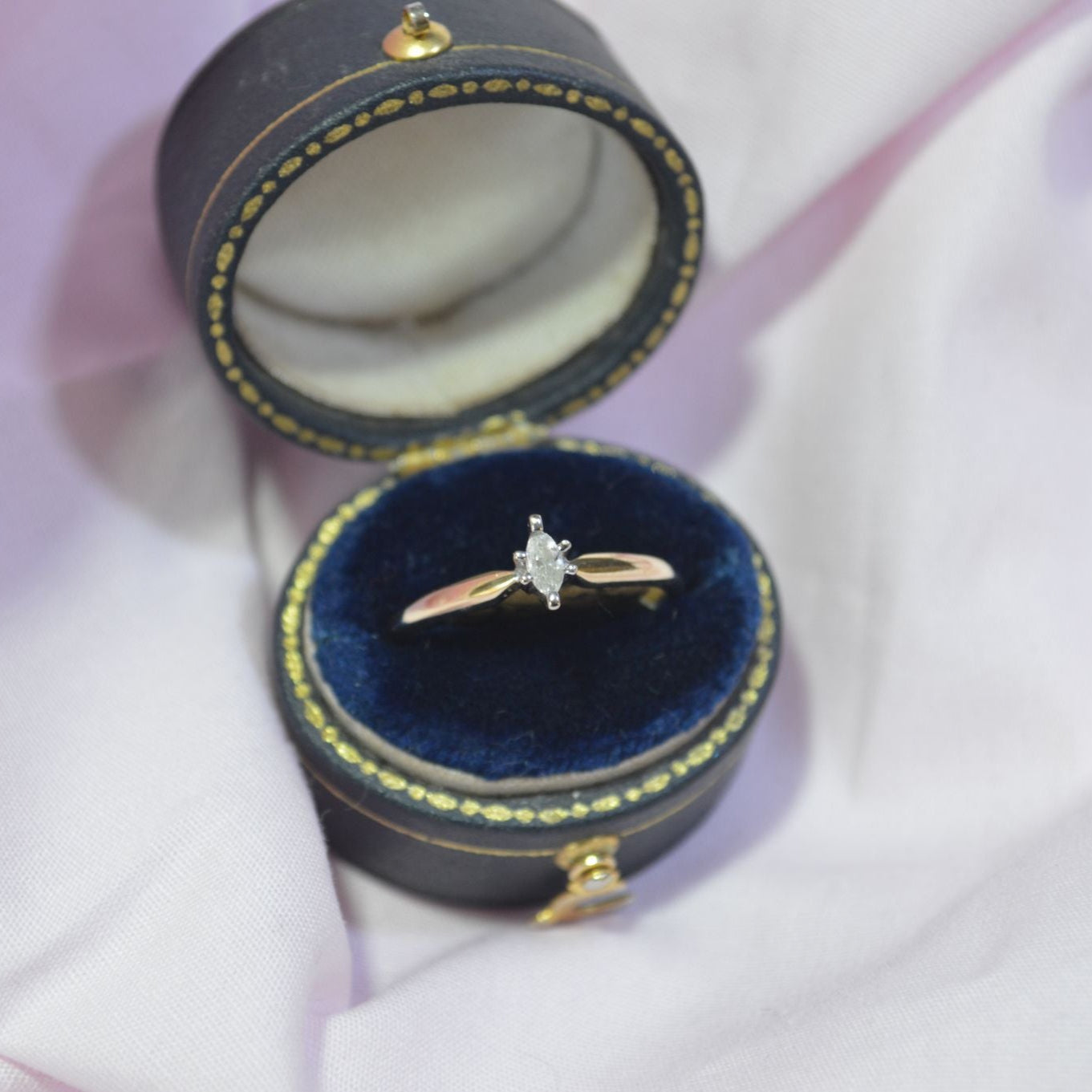 14ct Marquise Solitaire Diamond ring