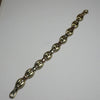 9ct Three Gold Puffed anchor bracelet