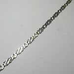 9ct White Gold double curb style bracelet