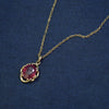 9ct gold vintage Ruby necklace