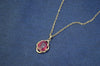 9ct gold vintage Ruby necklace