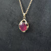 9ct gold vintage Ruby necklace
