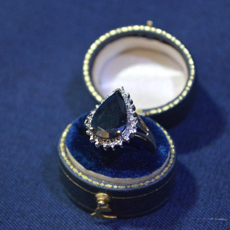Large CZ 9ct ring