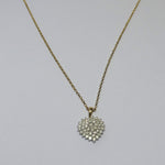 Vintage 18ct Diamond heart Pendant on elegant 9ct Box chain