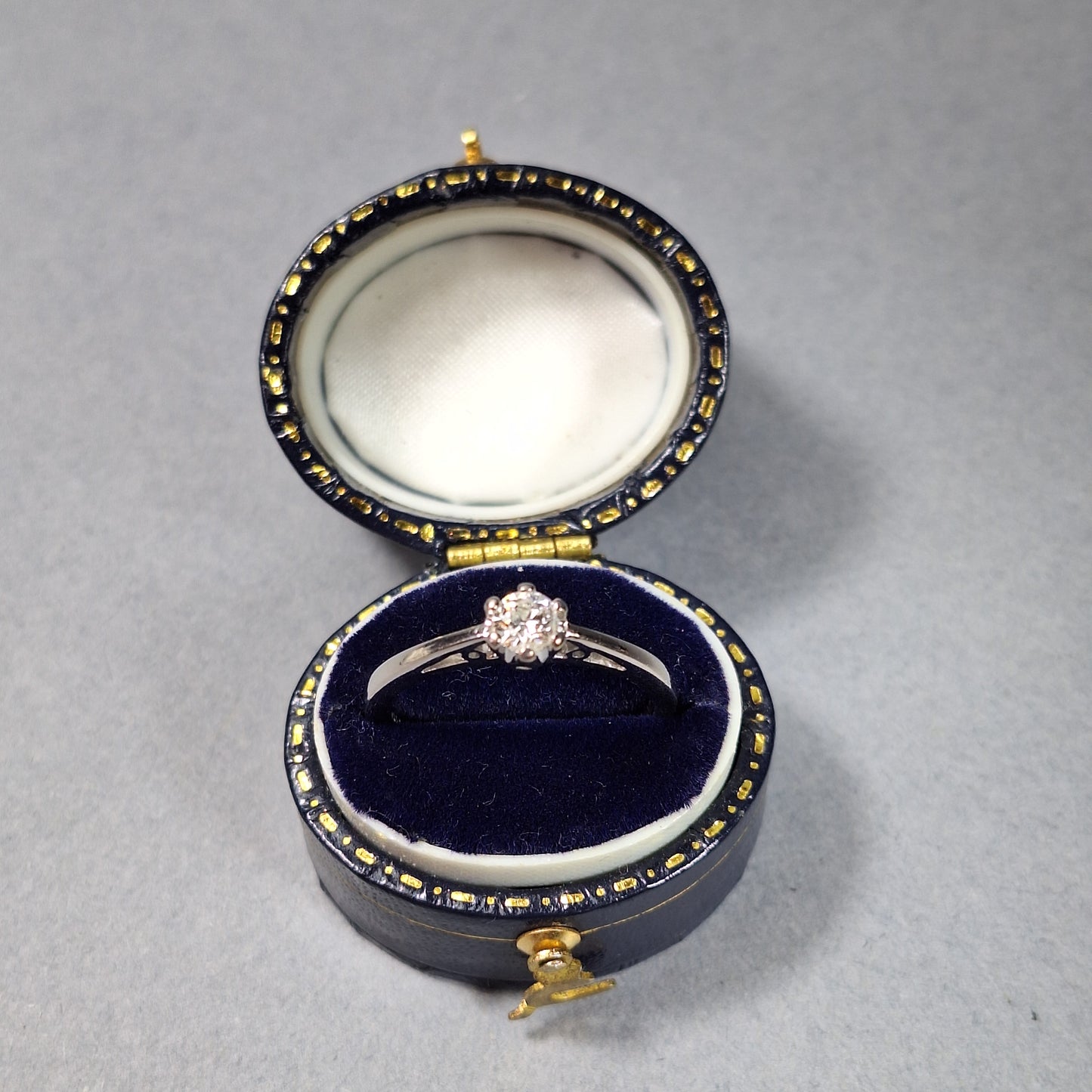 9ct White Gold Single Stone Diamond Engagement Ring