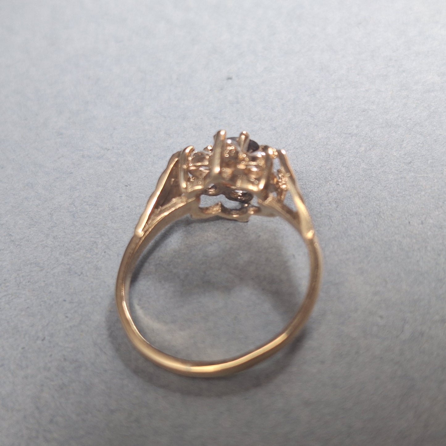 9ct Gold Garnet and Cubic Zirconia Dress Ring