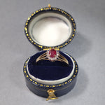 9ct Yellow Gold Ruby and Diamond Ring