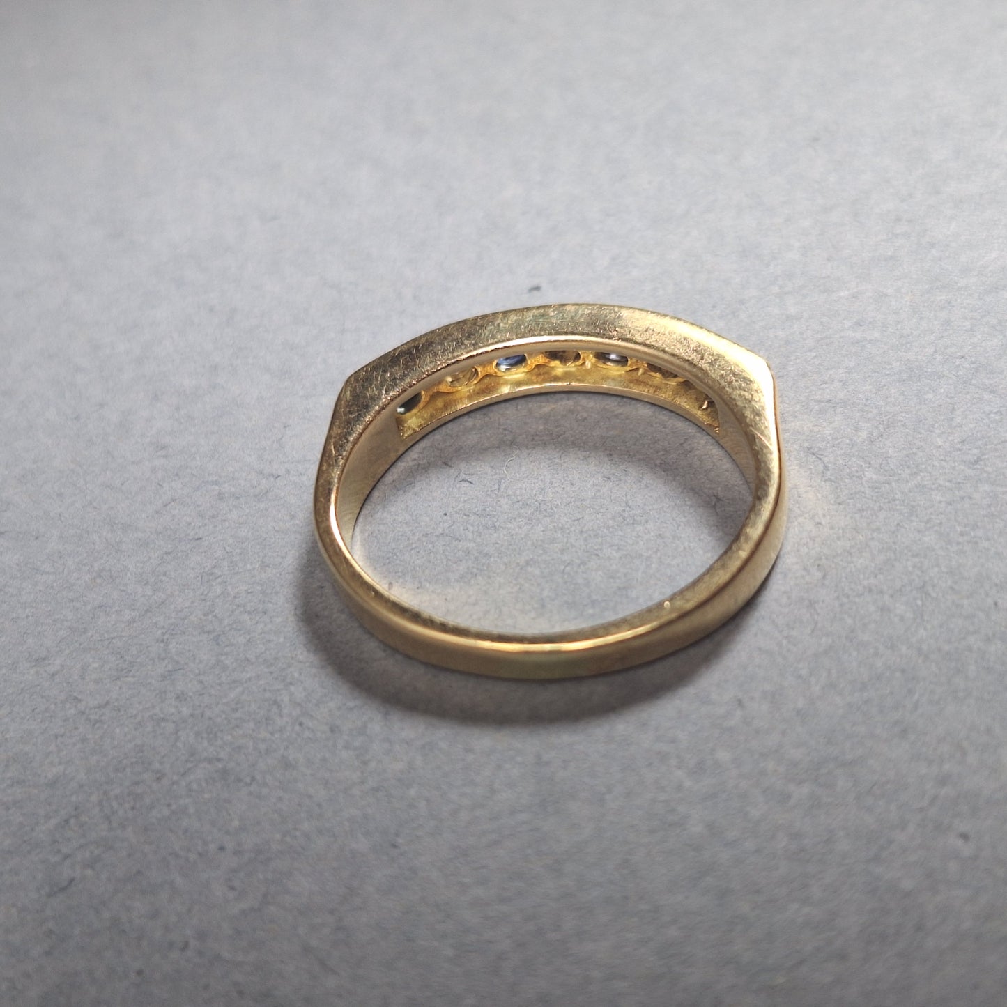 18ct Gold Sapphire and Diamond 1/2 Eternity Ring