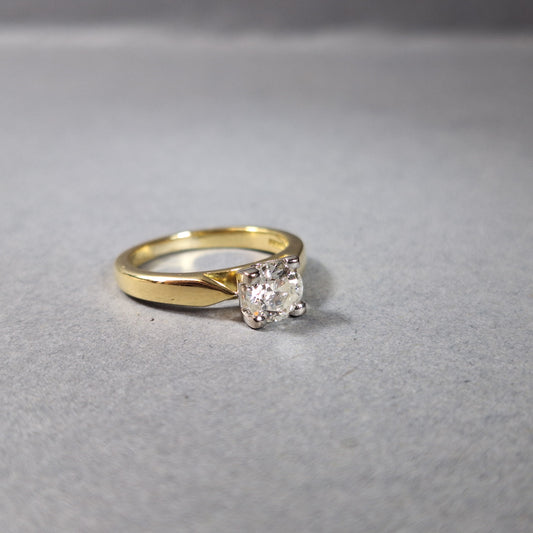18ct Gold Three Quarter Carat Diamond Solitaire Ring
