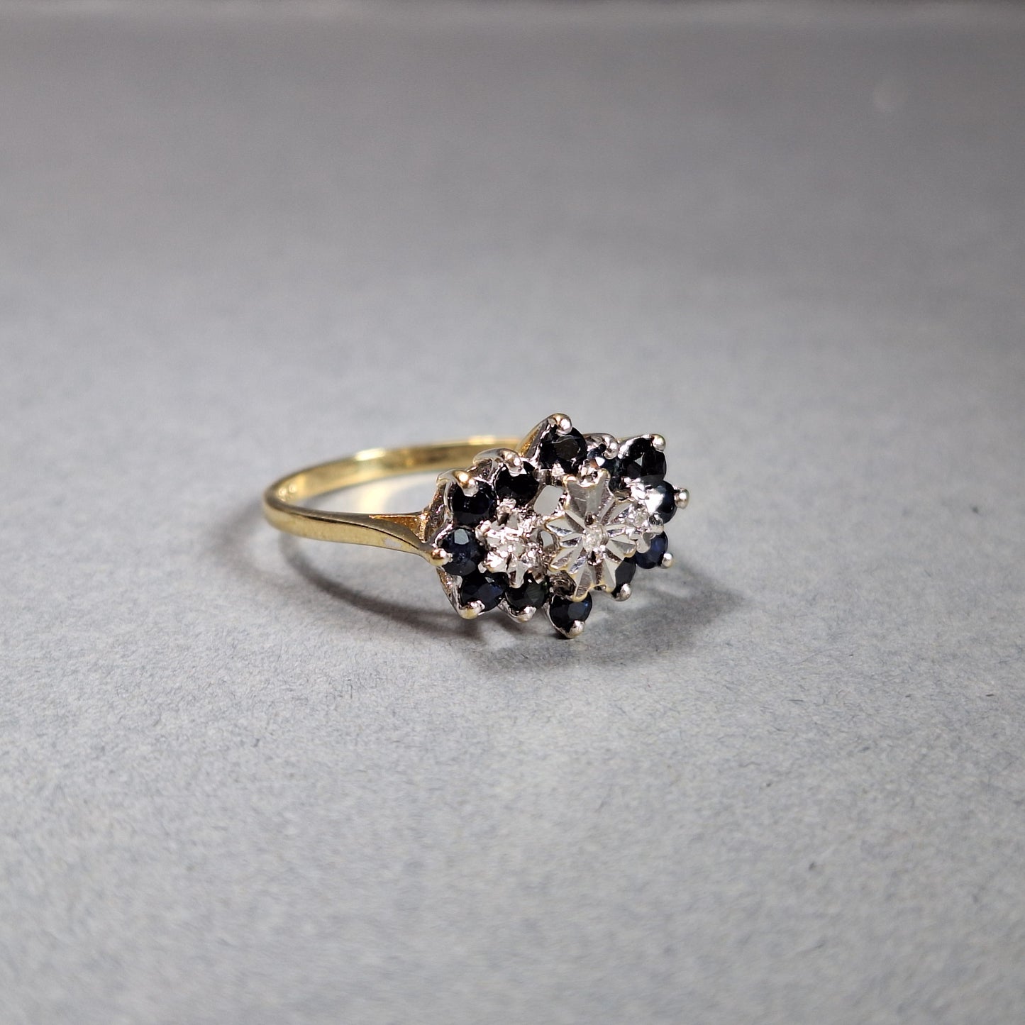 9ct Gold Sapphire and Diamond Dress Ring