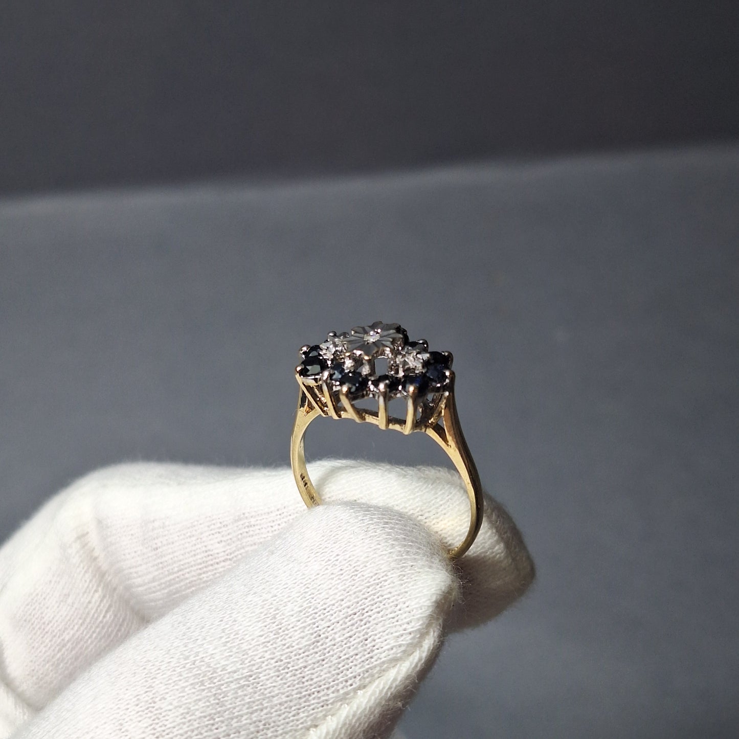 9ct Gold Sapphire and Diamond Dress Ring