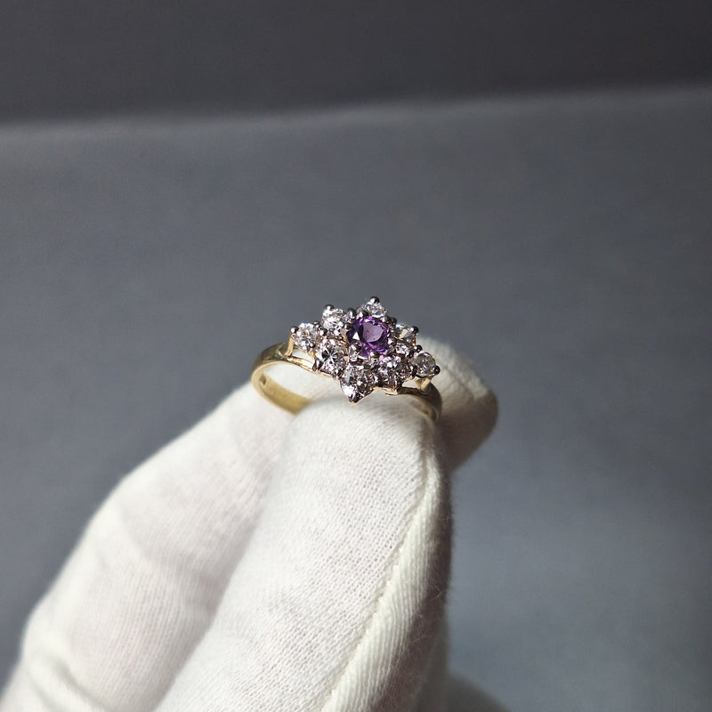 9ct Gold Amethyst Dress Ring