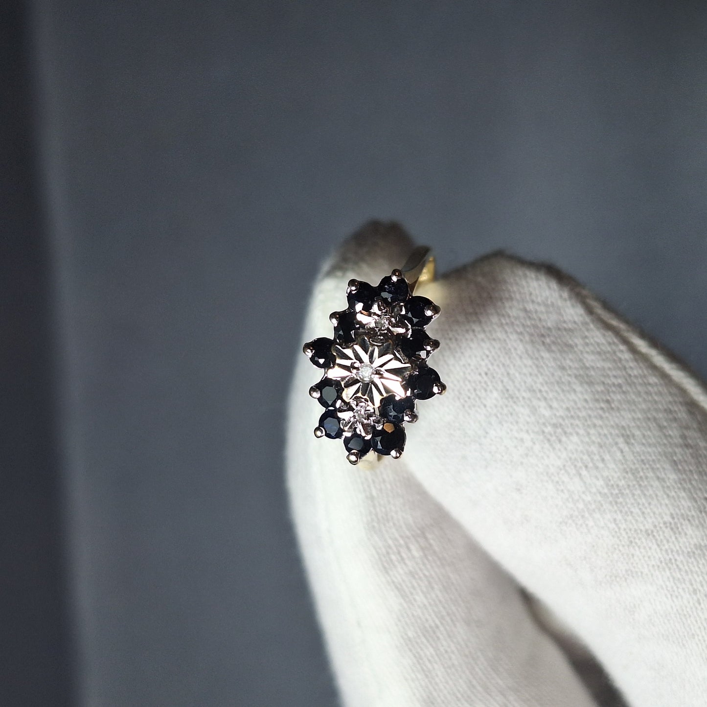9ct Gold Sapphire and Diamond Dress Ring