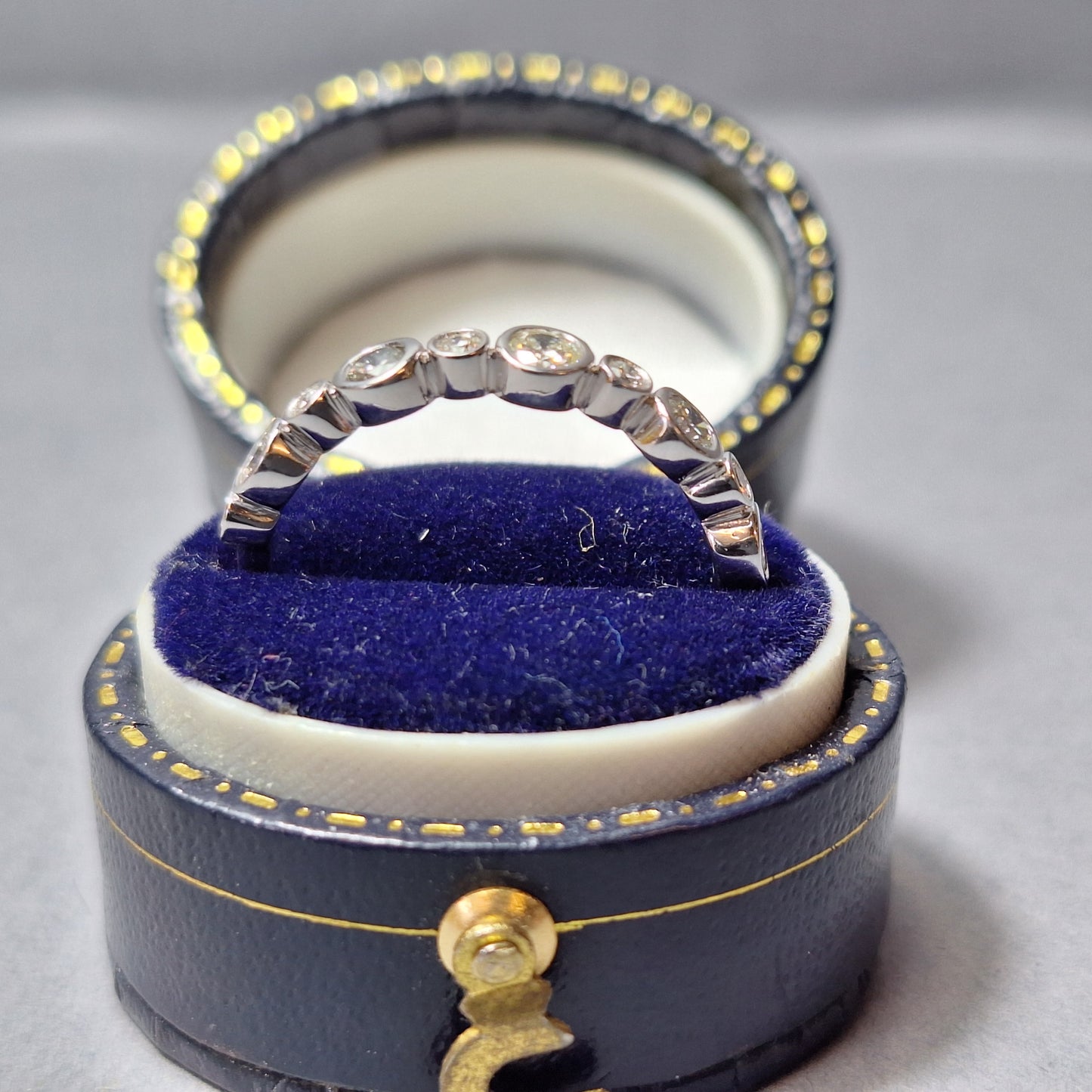 New Platinum Half Eternity Rub over Diamond Ring 0.36ct