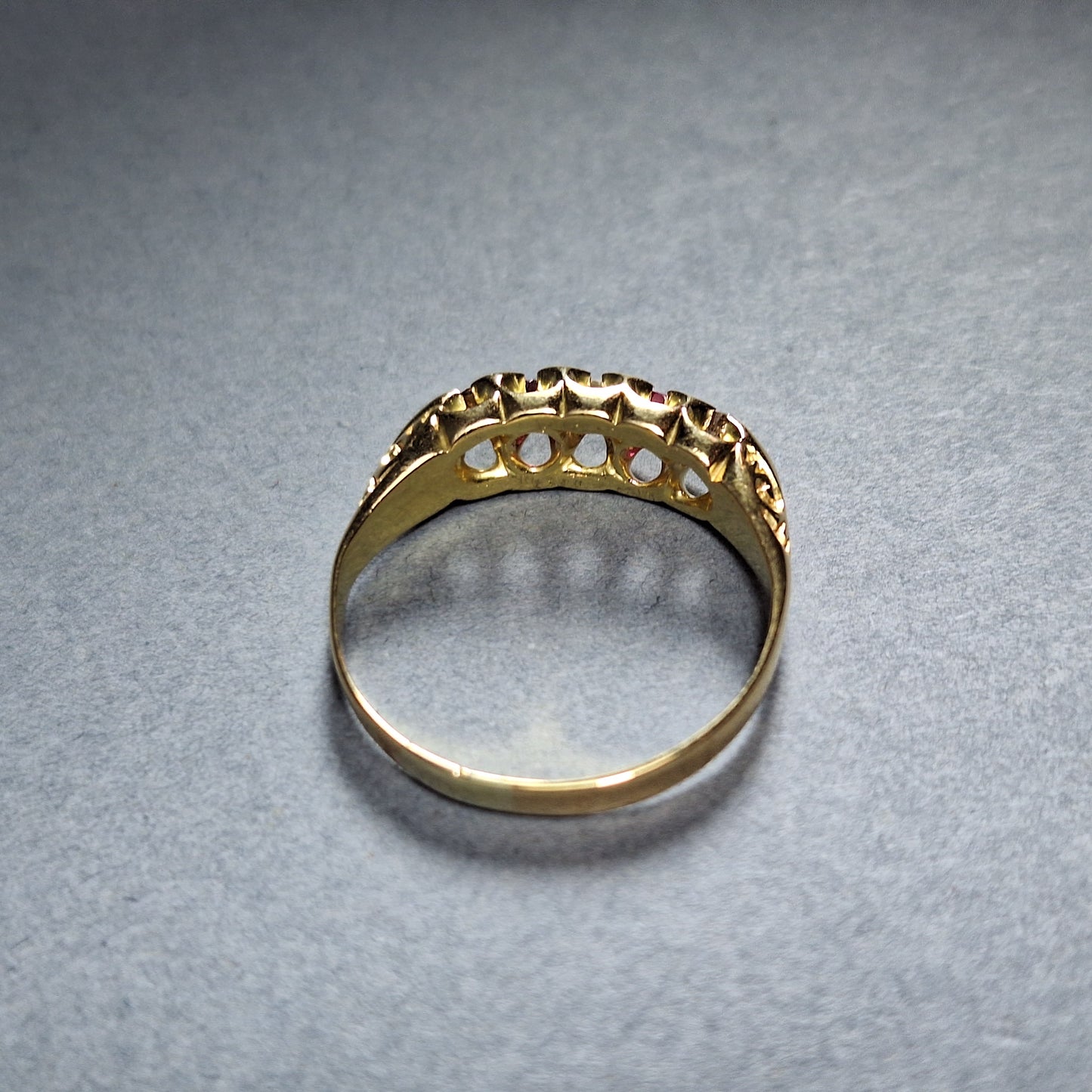 Antique 18ct Gold Ruby and Diamond Ring