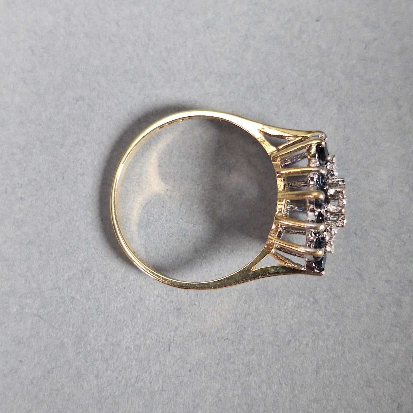 9ct Gold Sapphire and Diamond Dress Ring