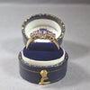 Five stoned Tanzanite 9ct Yellow gold ring