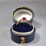 9ct Yellow Gold Ruby and Diamond Ring