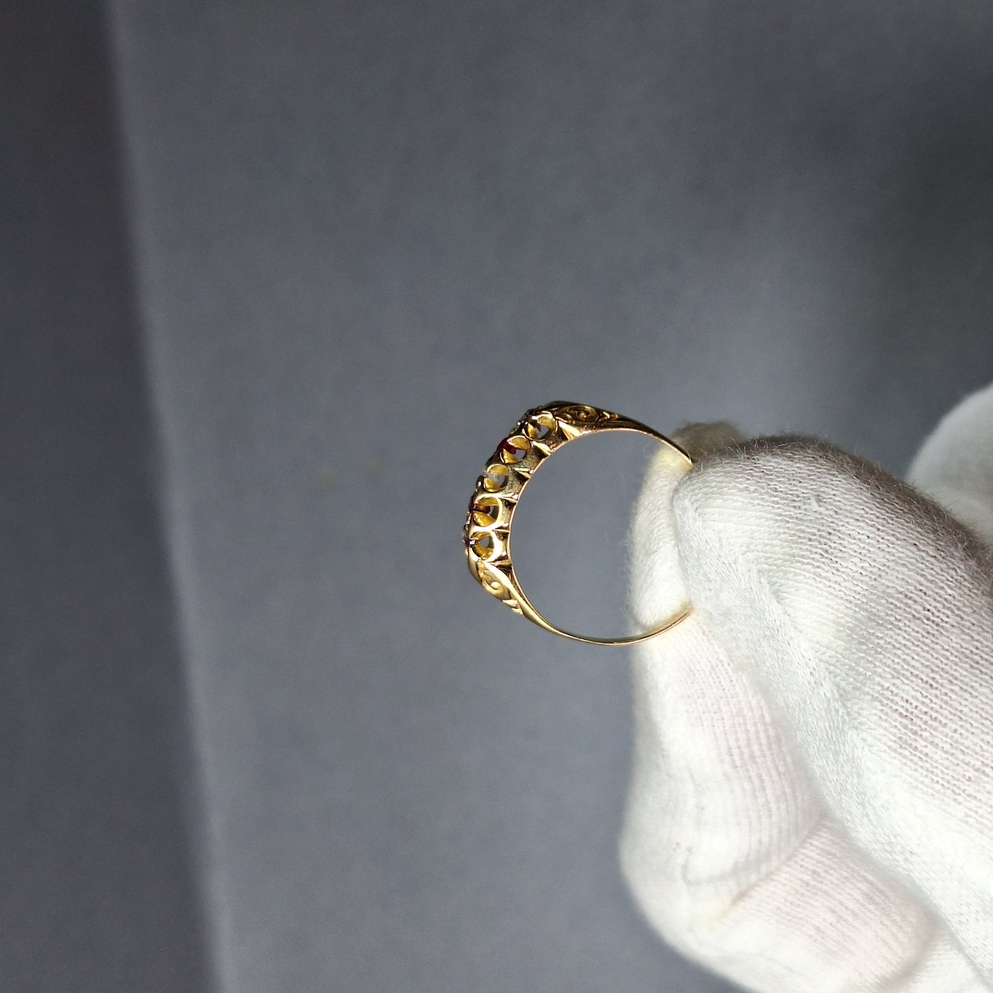 Antique 18ct Gold Ruby and Diamond Ring