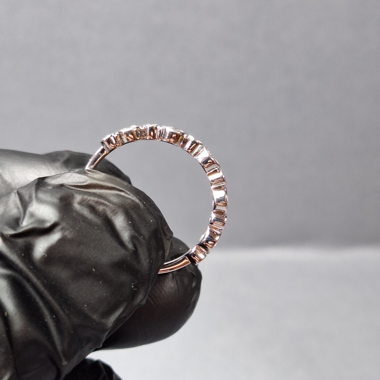 New Platinum Half Eternity Rub over Diamond Ring 0.36ct